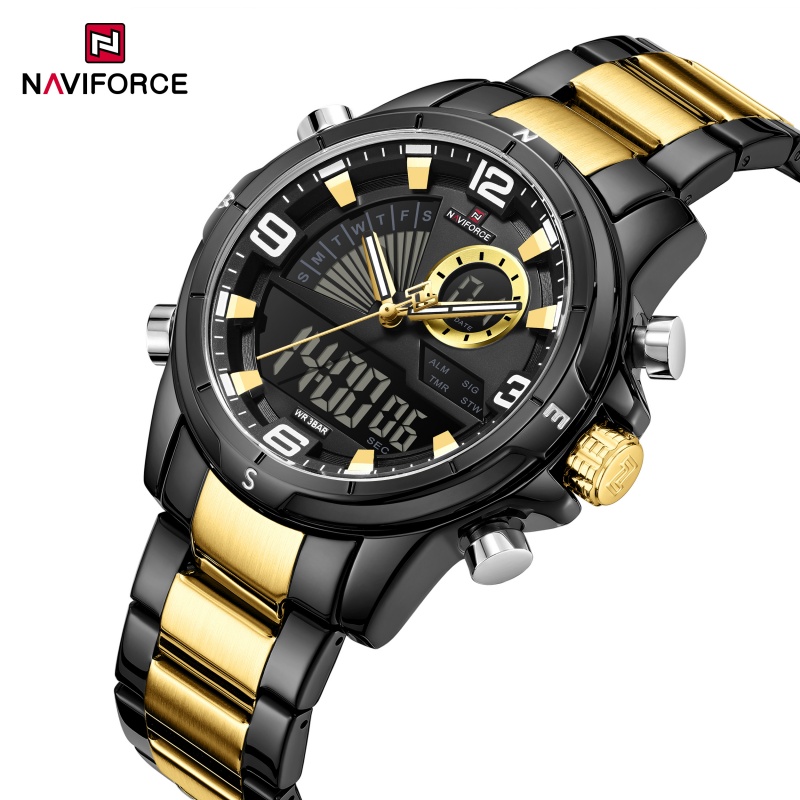 Мужские часы NAVIFORCE с двойн – обзор и цена Watch Display Box